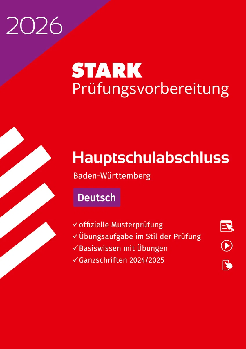 STARK Deutsch - Hauptschulabschluss 2026 BW - Prüfungsvorbereitung