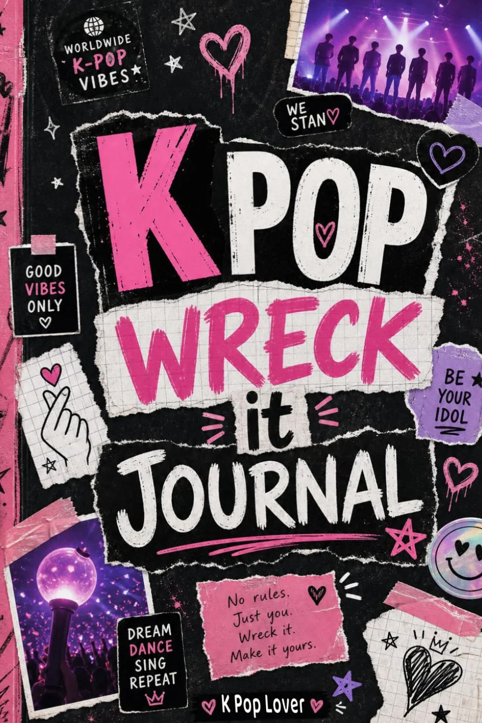 K Pop Wreck it Journal: K-Pop Idol Activity Book for Kids, Teens, Girls & Young Adult | Pop Music Lover Gifts