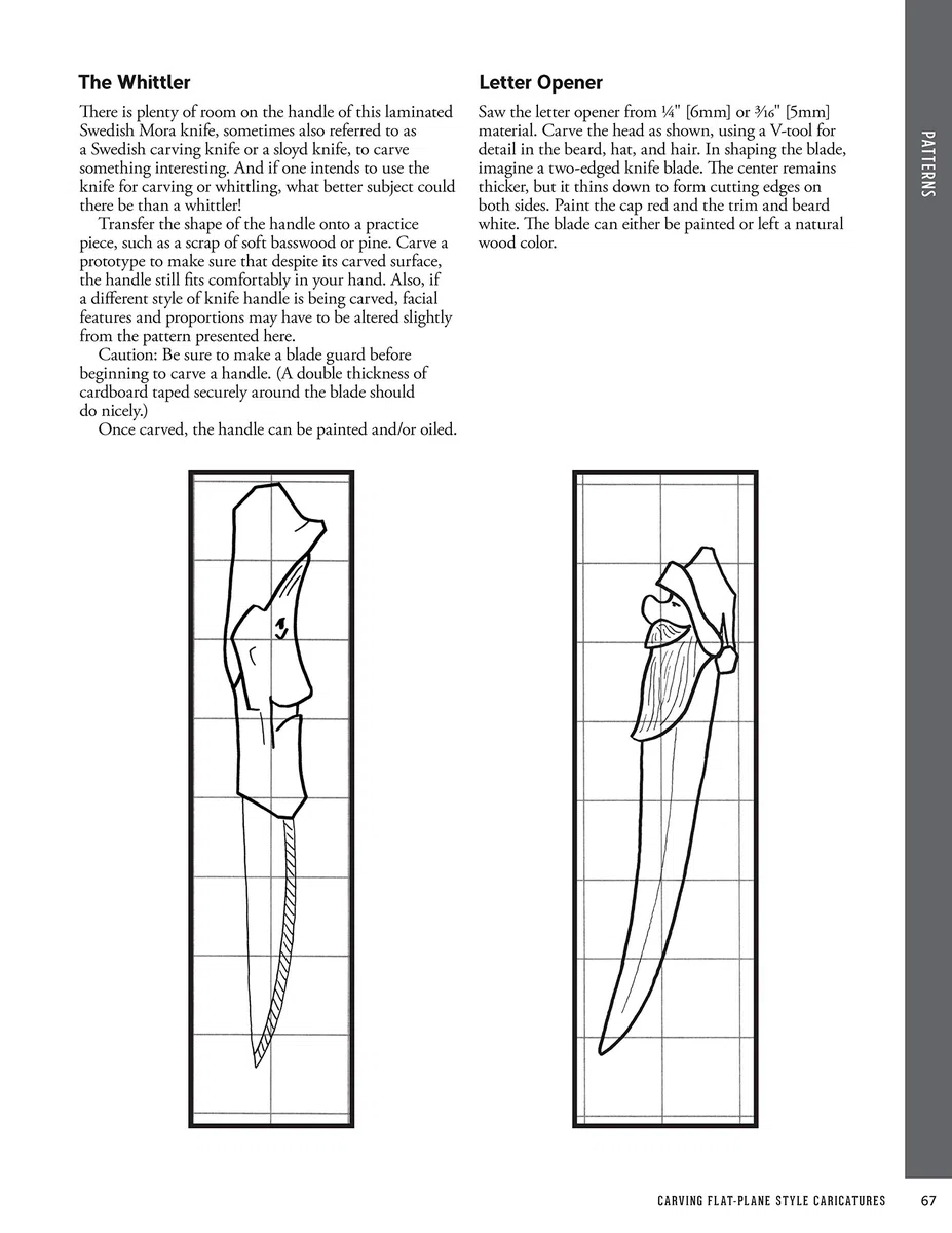 Carving Flat-Plane Style Caricatures: Step-By-Step Instructions & Patterns for 50 Projects