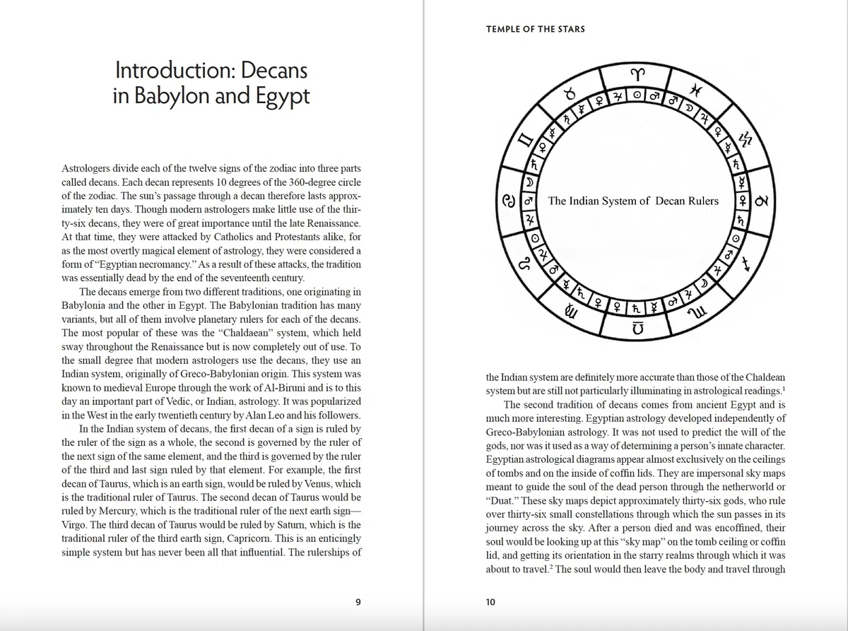Temple of the Stars: The Astrological Decans