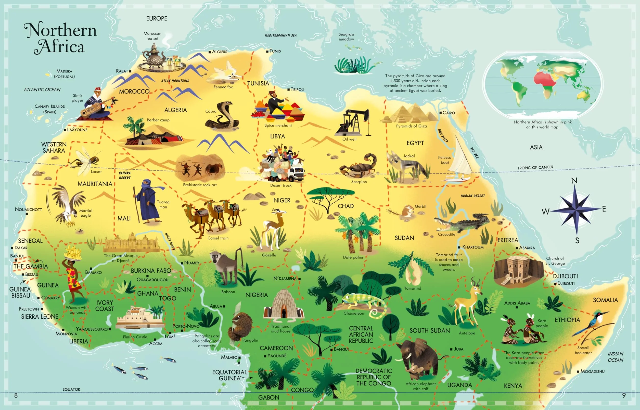 Atlas and Jigsaw Map of the World