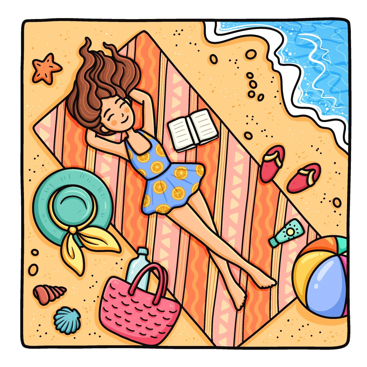 Living My Best Life: Coloring Book for Adults and Teens Featuring Cute & Girly Scenes for Relaxation