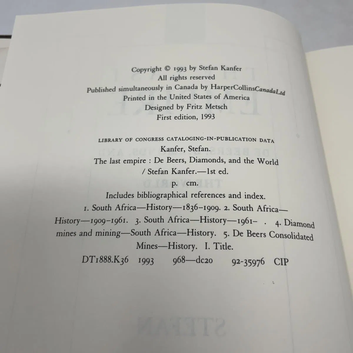 The Last Empire: De Beers, Diamonds, and the World