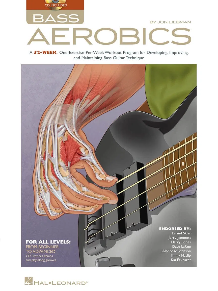 Bass aerobics - guitare basse - bass builders - recueil + enregistrement(s) en ligne: A 52-week, One-exercise-per-week Workout Program for Developing, Improving, and Maintaining Bass Guitar Technique
