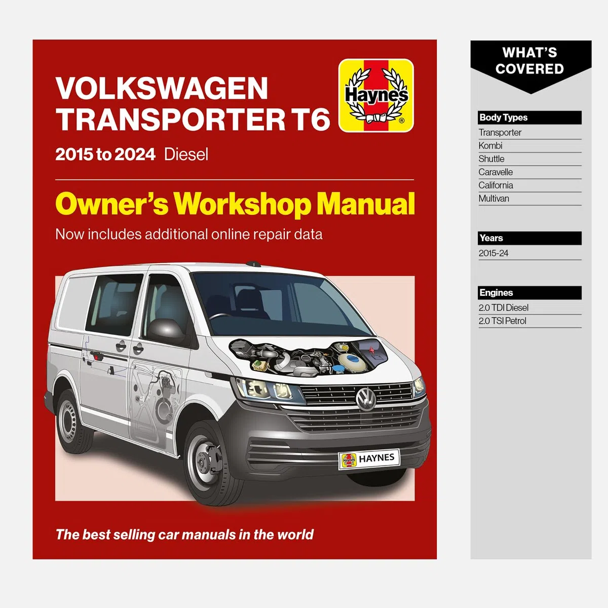 Volkswagen Transporter T6 2015 to 2024 Diesel: Owners Workshop Manual - Now includes additional online repair data