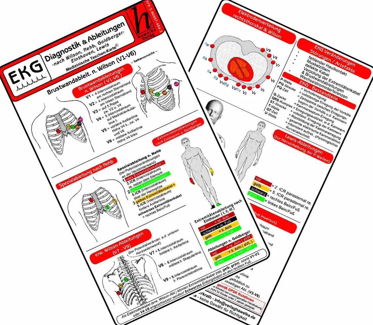 Rettungsdienst Karten-Set - EKG, Herzrhythmusstörungen, Notfallmedikamente, Reanimation