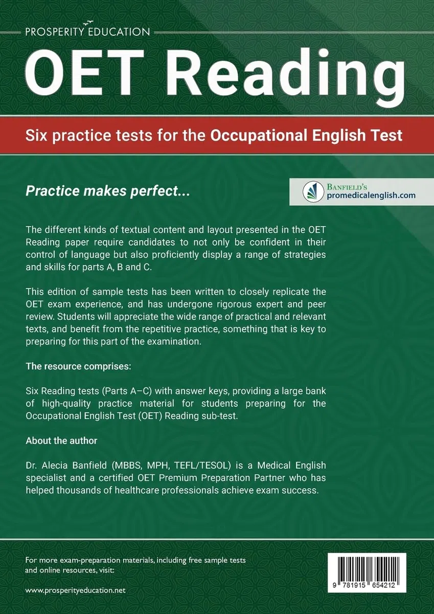 OET Reading: Six practice tests for the Occupational English Test