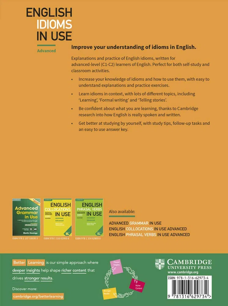 English Idioms in Use Advanced Book with Answers: Vocabulary Reference and Practice