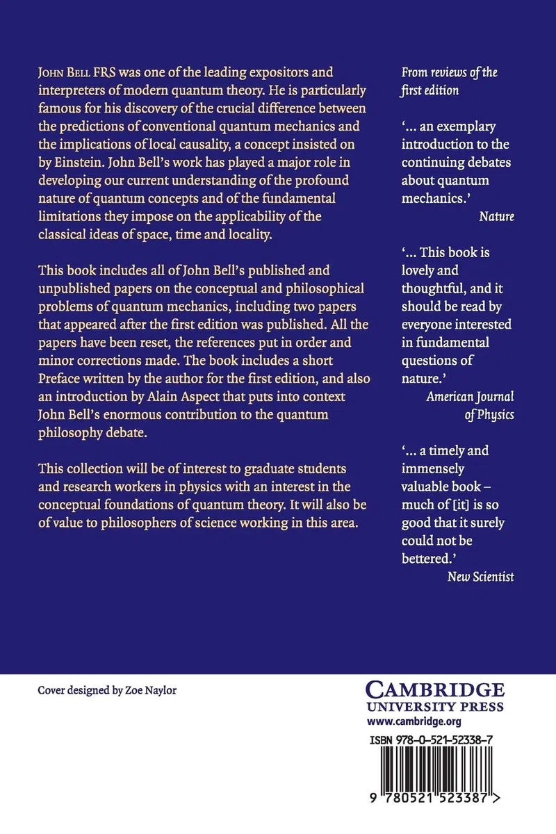 Speakable and Unspeakable in Quantum Mechanics: Collected Papers on Quantum Philosophy