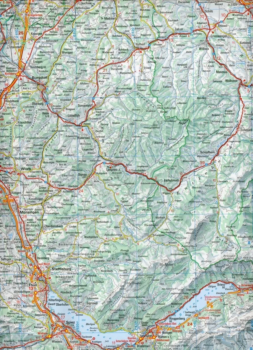 6009 CARTE NATIONALE SUISSE N 5 2026/2027: Carte routiere Suisse Carta stradale Svizzera. Charta stradale Svizra. Road Map Switzerland