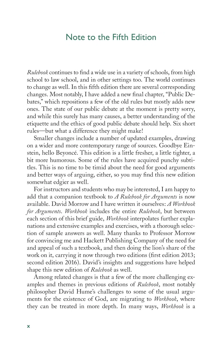 A Rulebook for Arguments