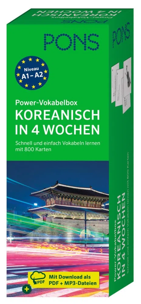 PONS Power-Vokabelbox Koreanisch in 4 Wochen: Schnell und einfach Vokabeln lernen mit 800 Karten