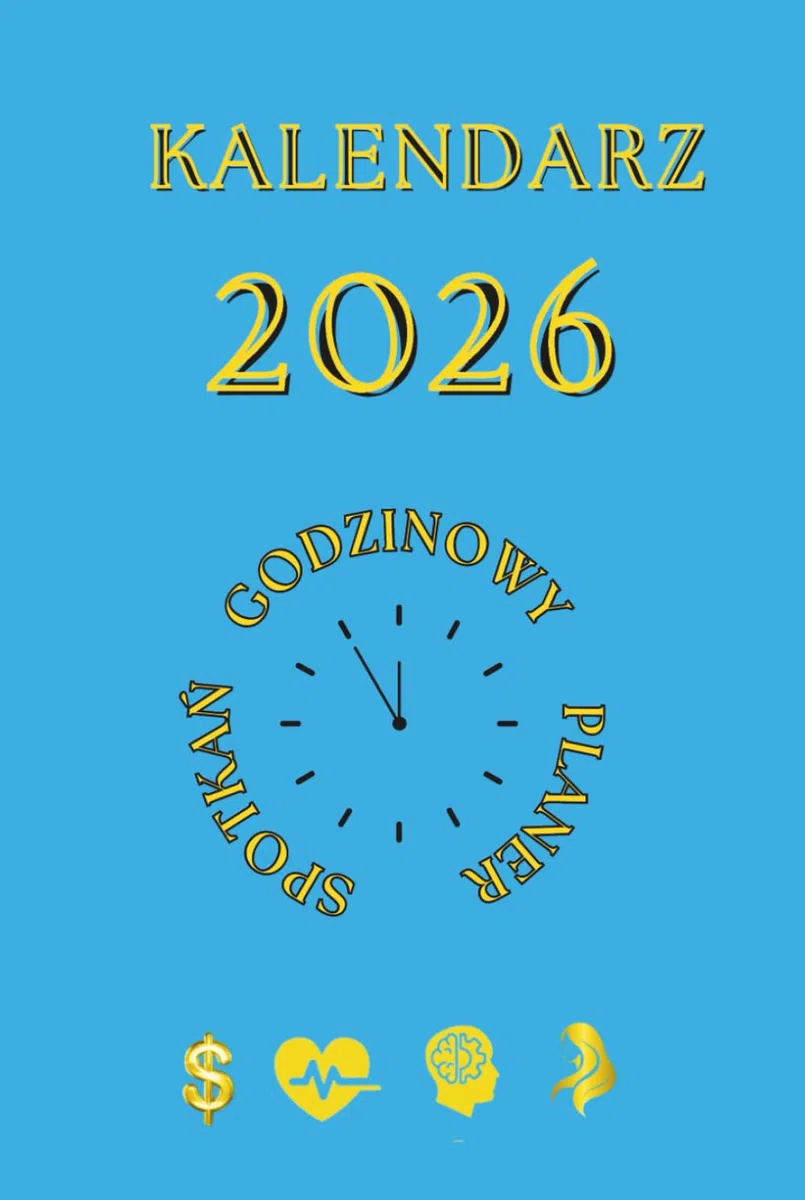 KALENDARZ 2026: GODZINOWY PLANER SPOTKAŃ - niebieski