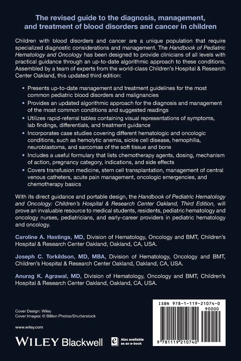 Handbook of Pediatric Hematology and Oncology: Children's Hospital and Research Center Oakland