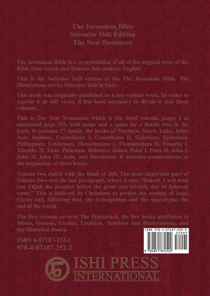 The Jerusalem Bible Salvador Dali Edition the New Testament