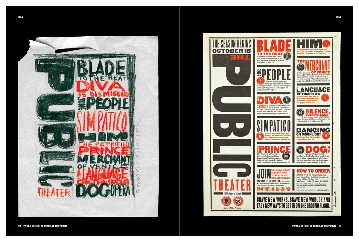 Paula Scher: Twenty-Five Years at the Public: A Love Story