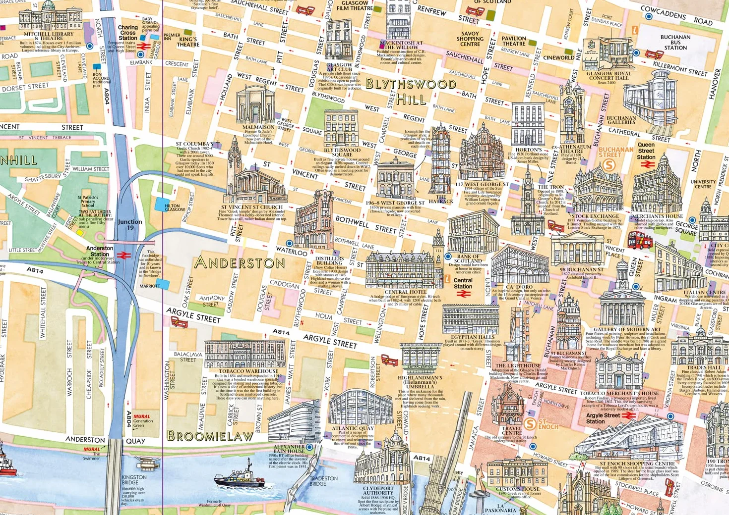 Discovering Glasgow Illustrated Map: Ideal for exploring