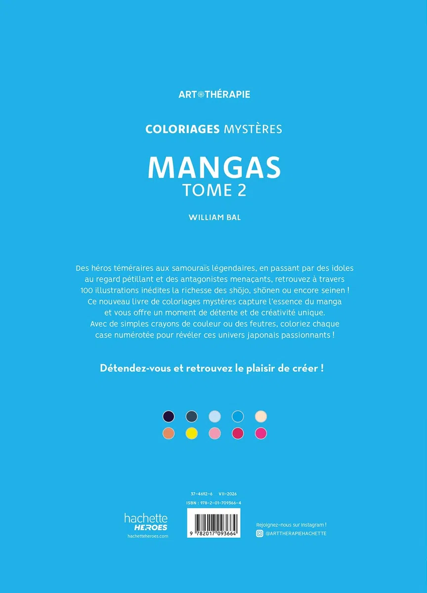 Coloriages Mystères - Mangas Tome 2