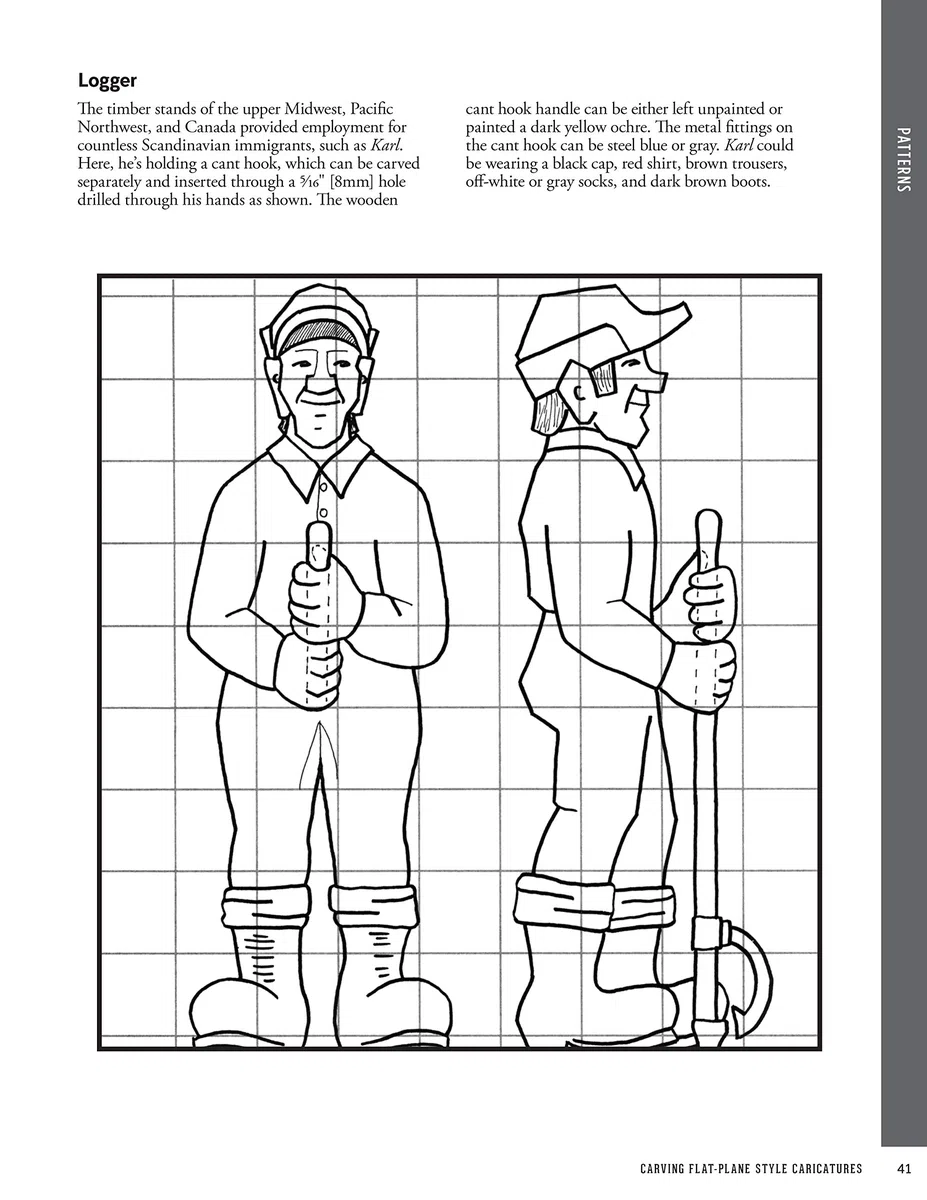Carving Flat-Plane Style Caricatures: Step-By-Step Instructions & Patterns for 50 Projects