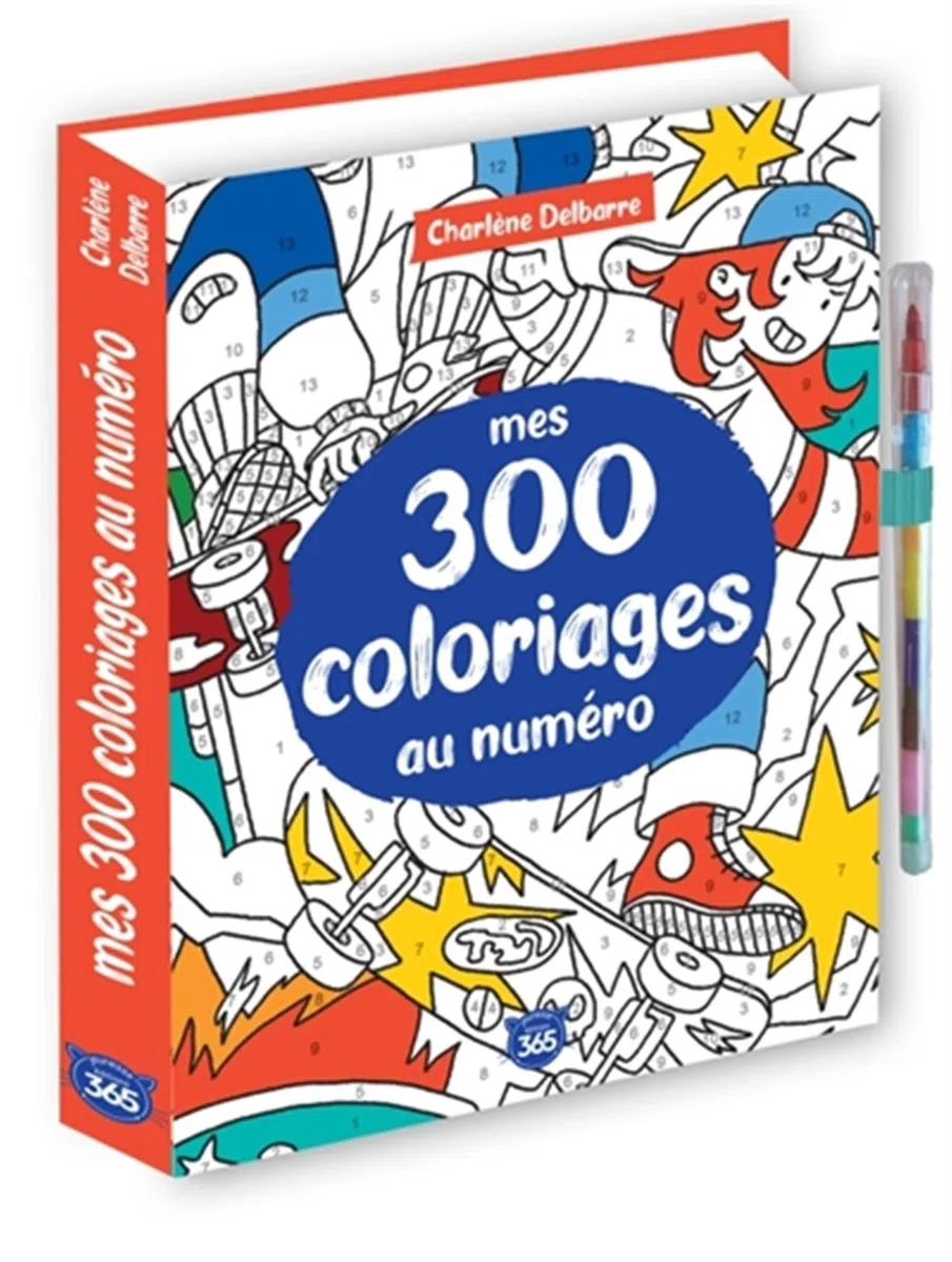 Mes 300 coloriages au numéro: Avec 1 crayon multi-mines offert