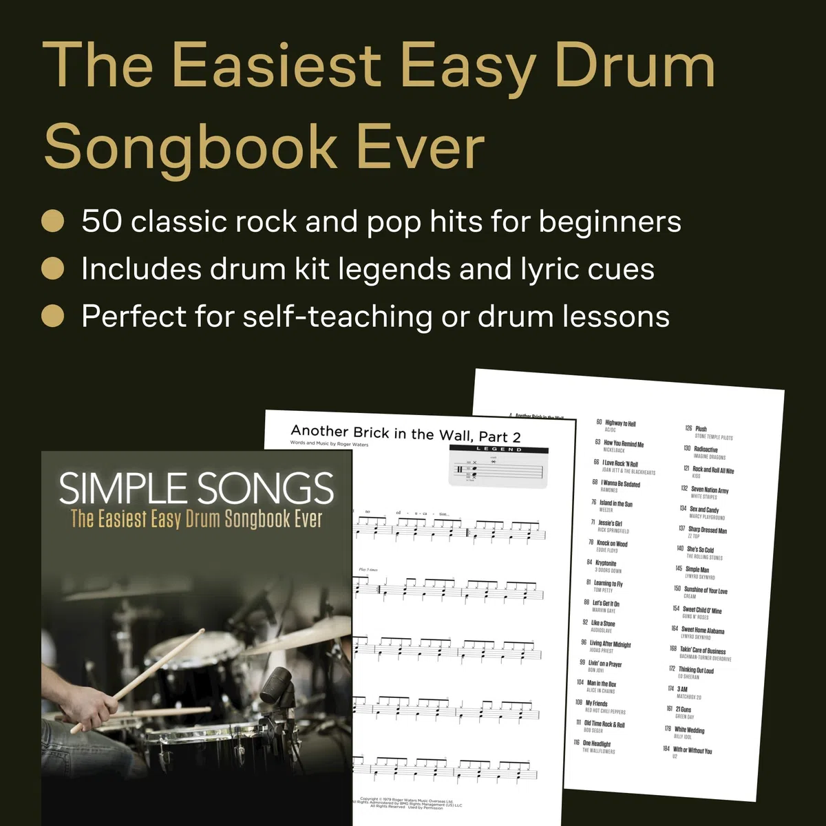 Simple Songs: The Easiest Easy Drum Songbook Ever