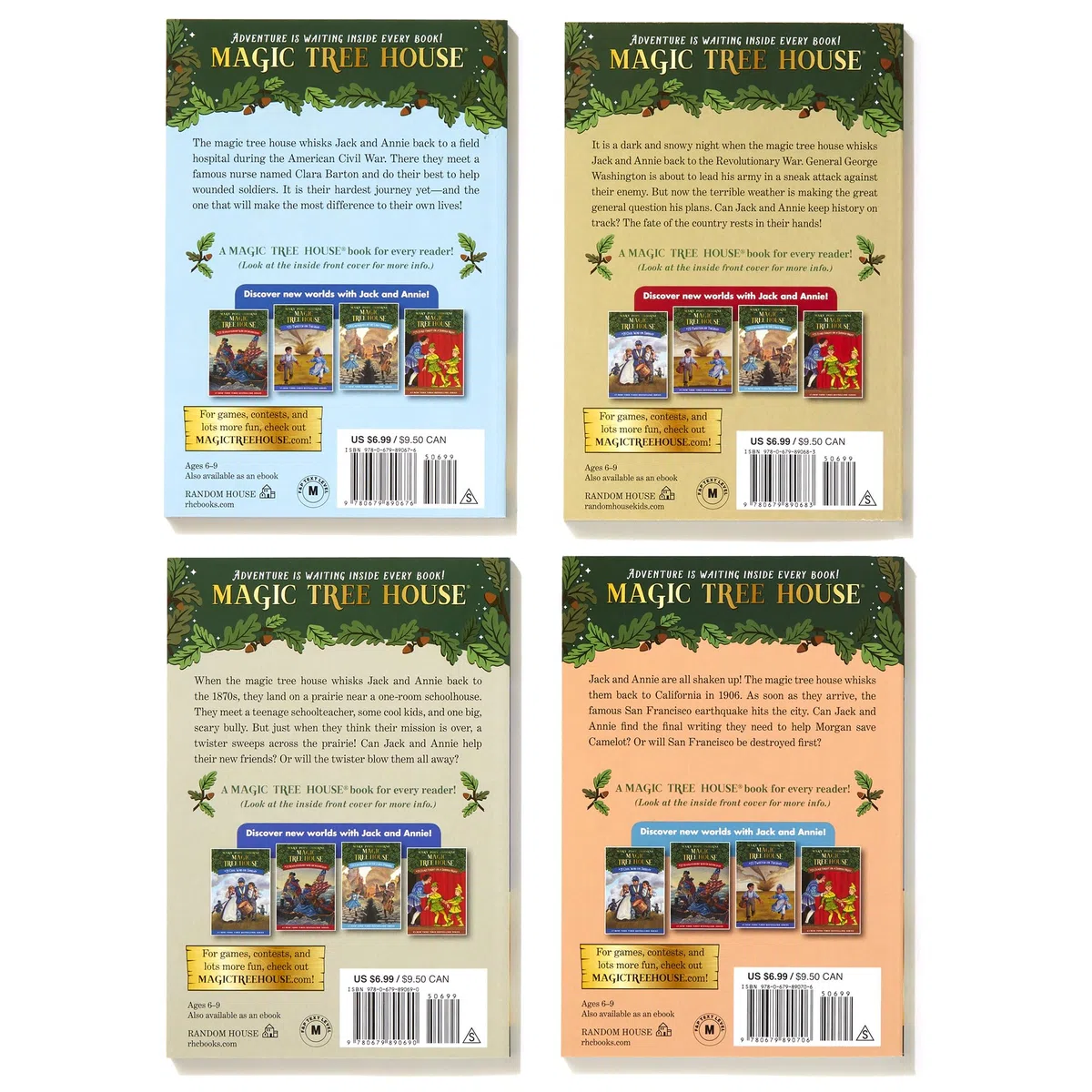 Magic Tree House Books 21-24 Boxed Set: American History Quartet