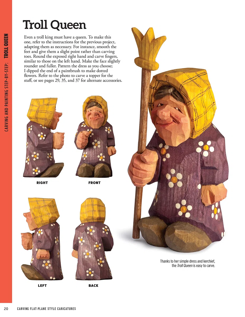 Carving Flat-Plane Style Caricatures: Step-By-Step Instructions & Patterns for 50 Projects