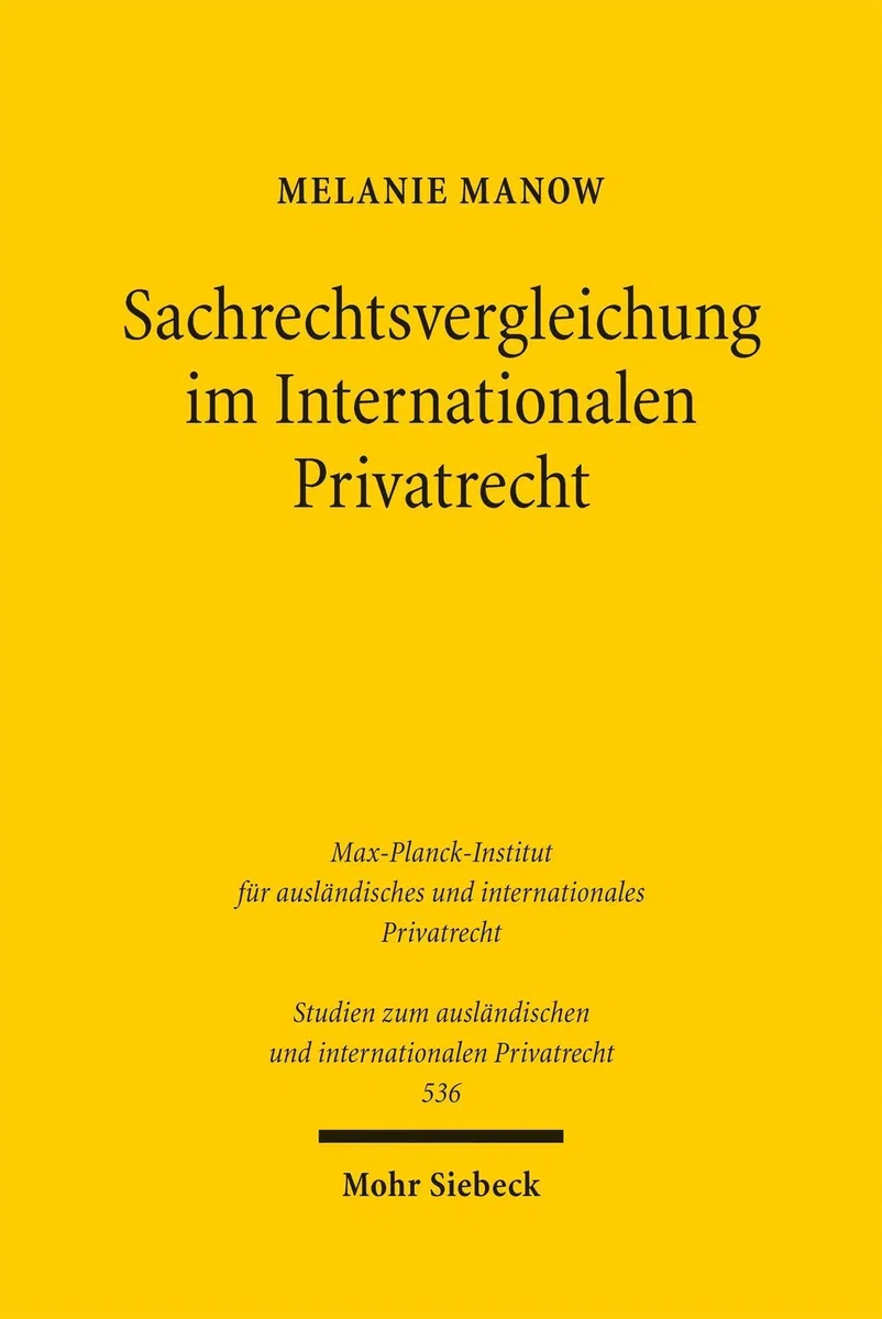 Sachrechtsvergleichung Im Internationalen Privatrecht 536